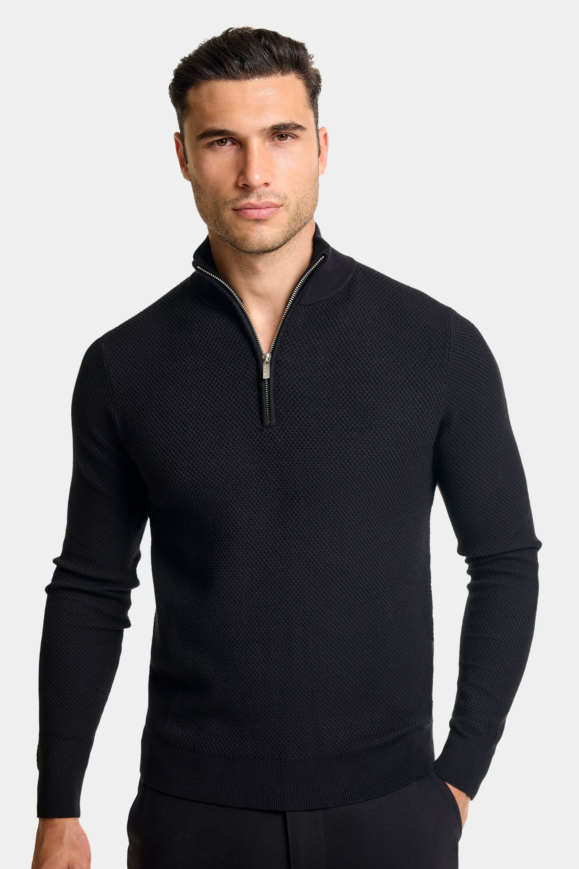 THE KENSIGNTON QUARTER-ZIP SWEATER