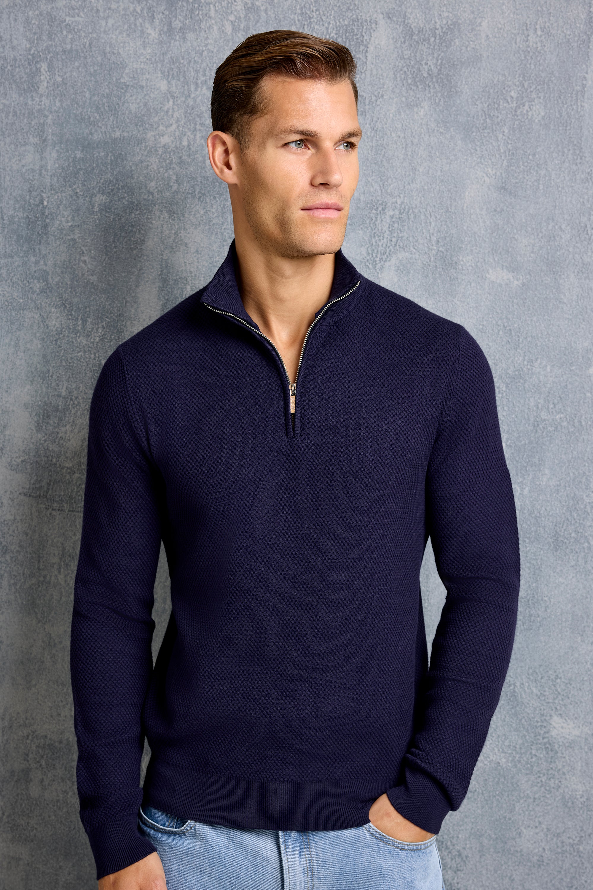 THE KENSIGNTON QUARTER-ZIP SWEATER
