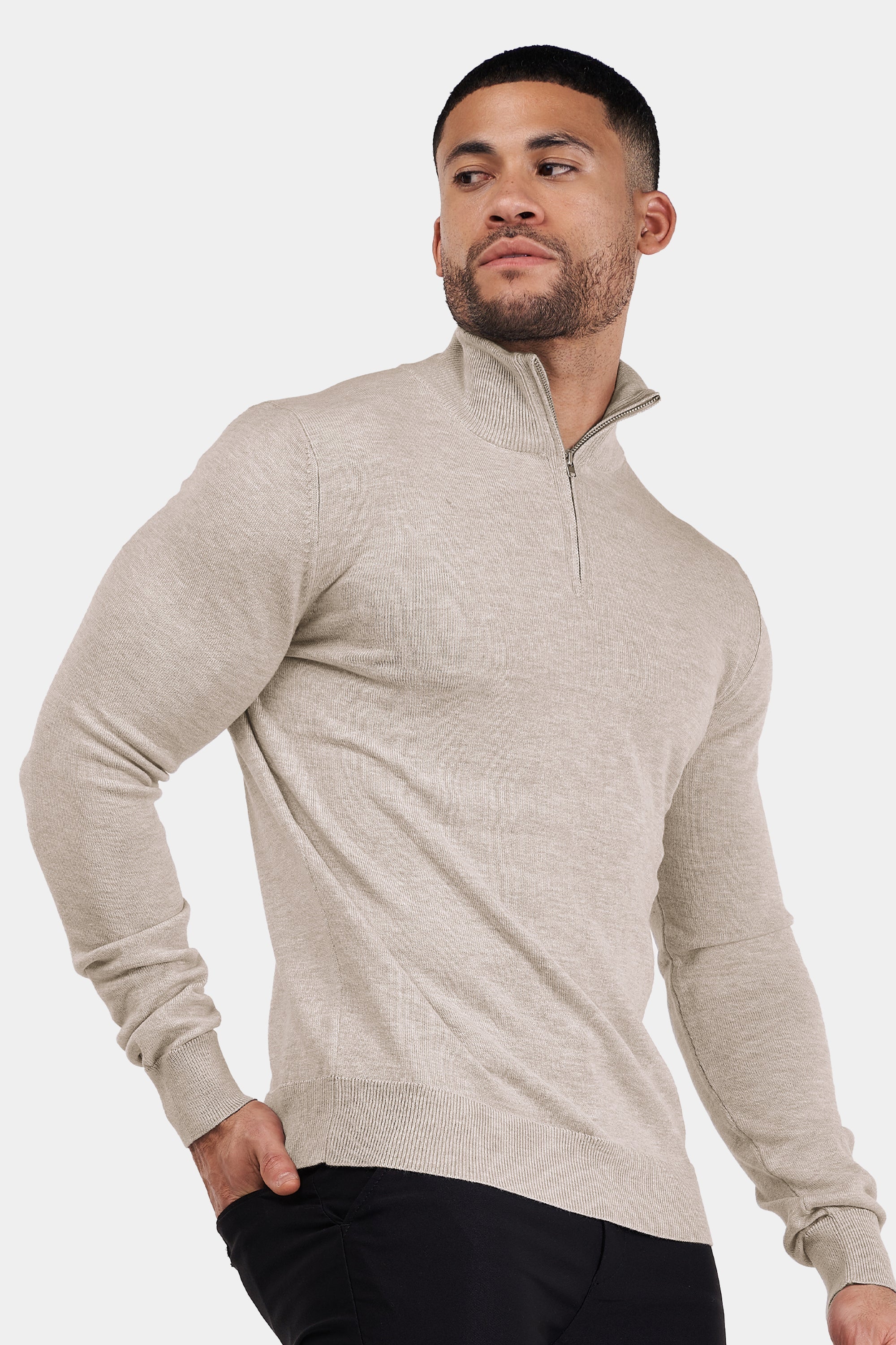 THE BELMONT QUARTER ZIP SWEATER