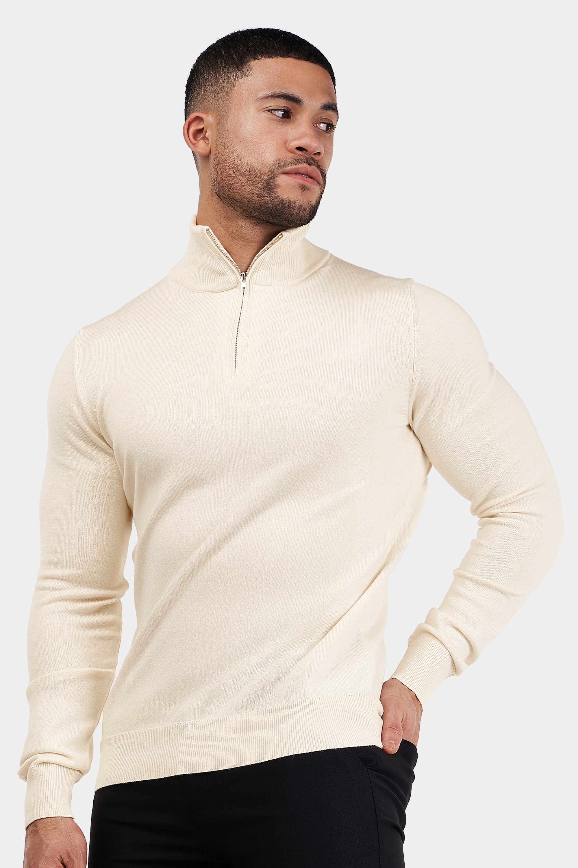 THE BELMONT QUARTER ZIP SWEATER