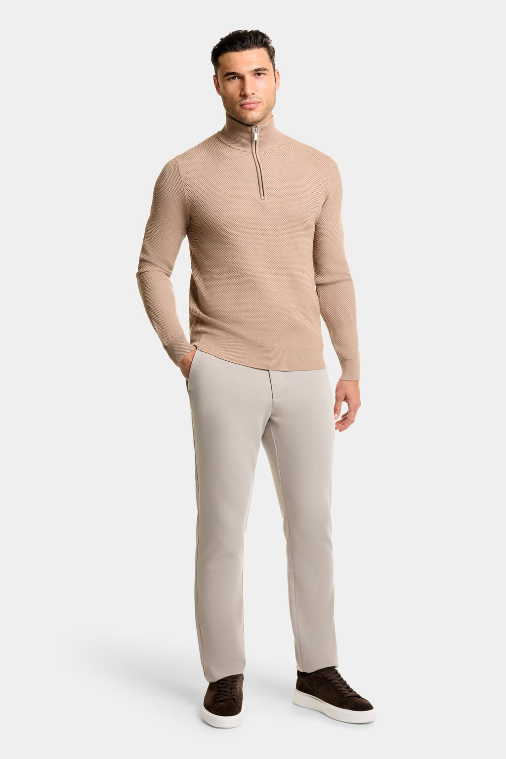 THE KENSIGNTON QUARTER-ZIP SWEATER