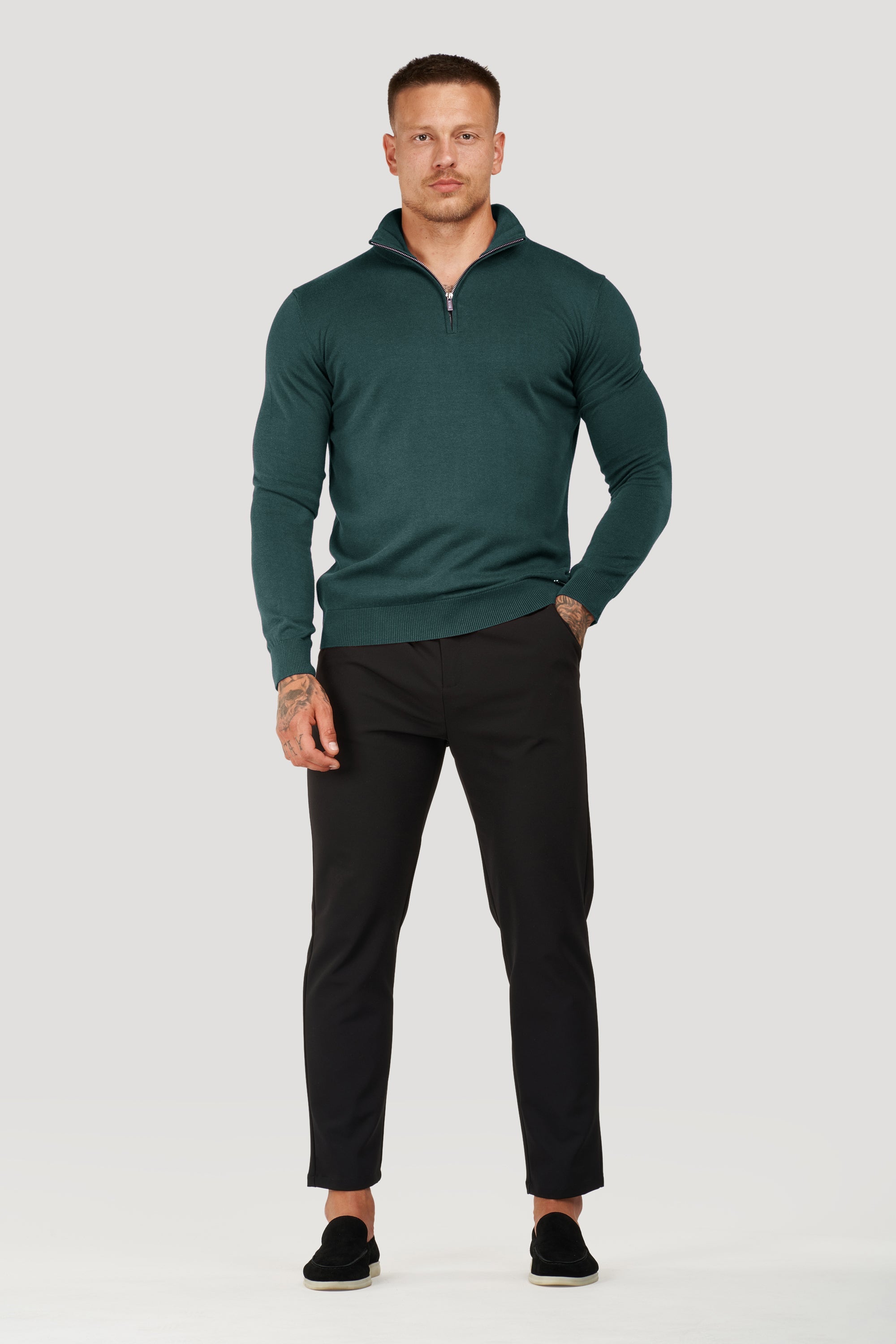 THE BELMONT QUARTER ZIP SWEATER