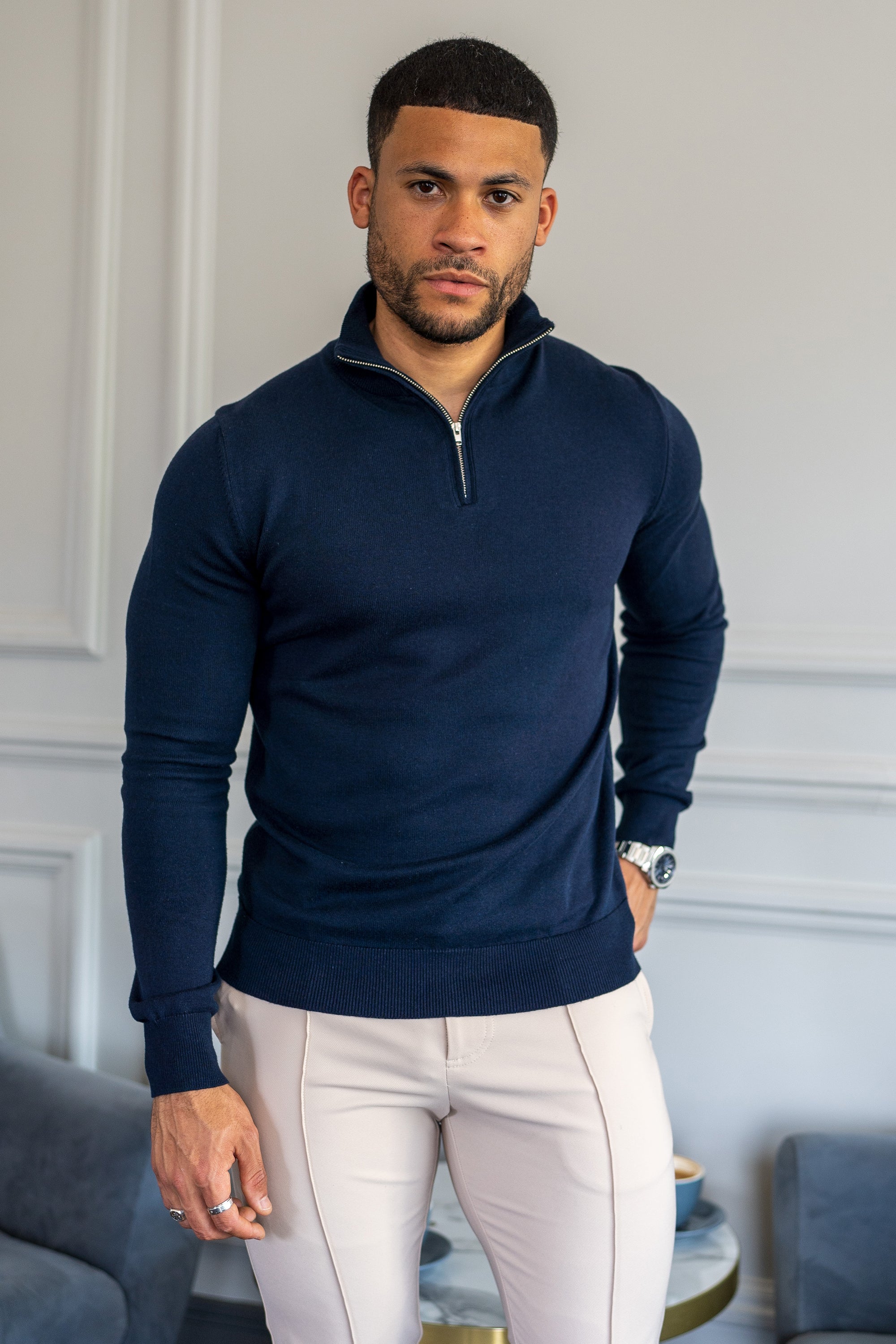 THE BELMONT QUARTER ZIP SWEATER