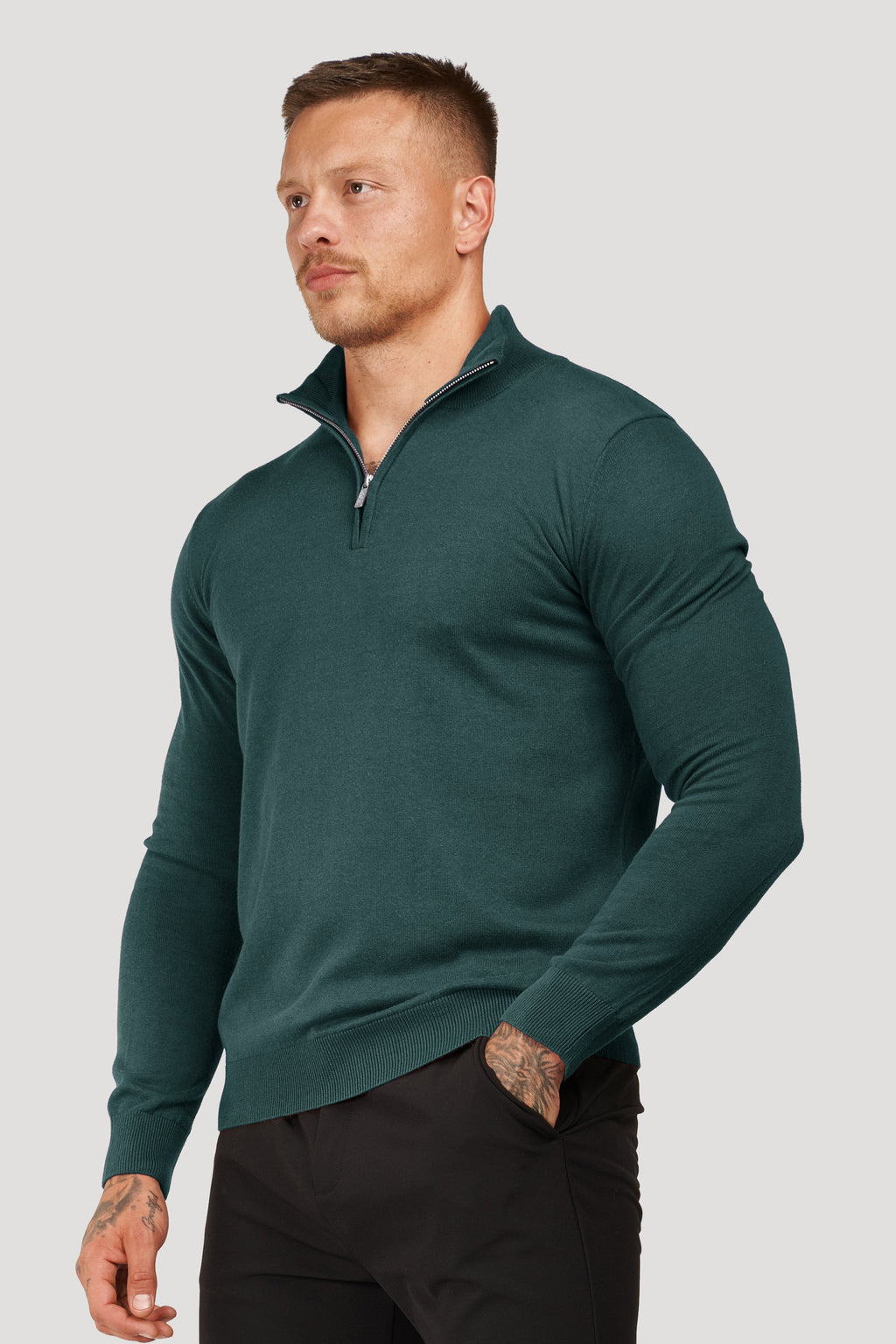 THE BELMONT QUARTER ZIP SWEATER