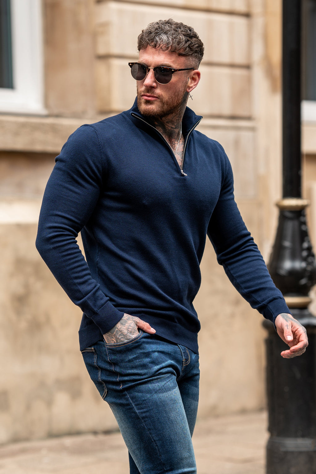 THE BELMONT QUARTER ZIP SWEATER