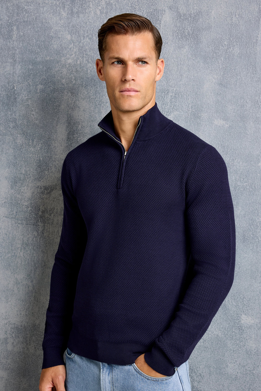 THE KENSIGNTON QUARTER-ZIP SWEATER
