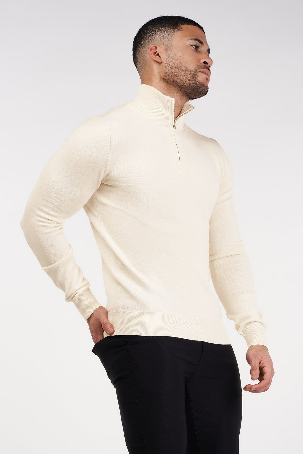 THE BELMONT QUARTER ZIP SWEATER