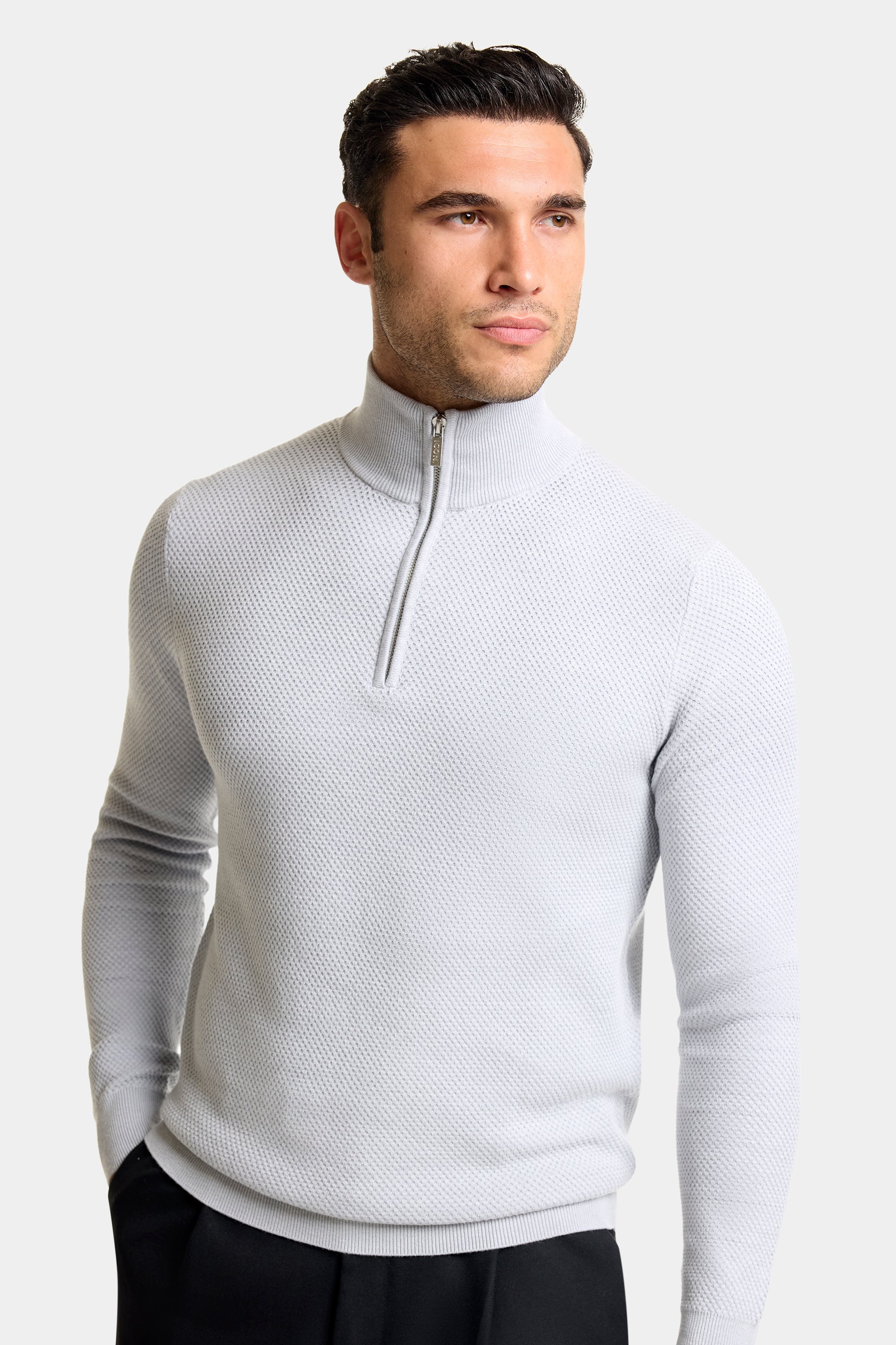 THE HUDSON QUARTER ZIP SWEATER